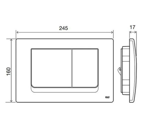 Панель механическая двойная OLI RIA, пластик, хром матовый, Oliveira Панель механическая двойная OLI RIA, пластик, хром матовый, Oliveira