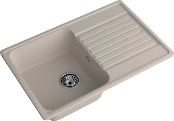 GRANFEST Мойка QUARZ 78  1-чаша+крыло 740*480мм песочный арт.GF-Z-