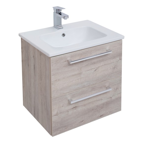 Тумба GIO, 60 см, подвесная, 2 ящика, дуб кантри