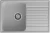 GRANFEST Мойка QUARZ 78  1-чаша+крыло 740*480мм серый арт.GF-Z-