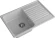 GRANFEST Мойка QUARZ 78  1-чаша+крыло 740*480мм серый арт.GF-Z-