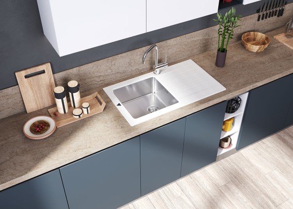 Кухонная мойка TOLERO Twist TTS-860 (№923 (Белый))