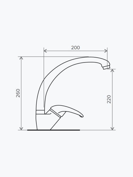 Смеситель кухонный TOLERO Высокий (бел №923)
