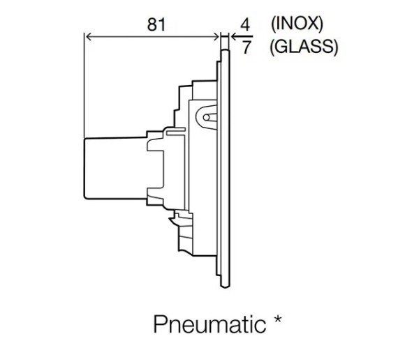 Панель пневматическая двойная OLI OCEANIA, стекло, белый