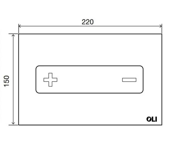 Панель пневматическая двойная OLI OCEANIA, стекло, белый
