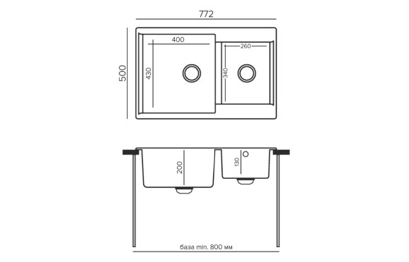 Кухонная мойка Polygran BRIG-772 №14 Серый