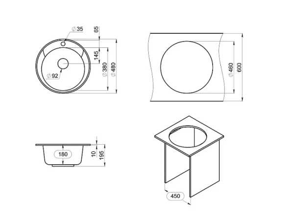 4802, БЕЖЕВЫЙ, кухонная мойка, СтандАРТ кварц