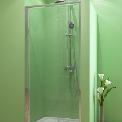 JY134 Душевое ограждение (в дверной проем)  90х190, прозрачное стекло