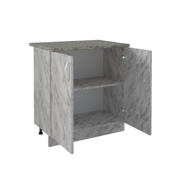 800 Стол рабочий/разделочный - белый мрамор (80х84х43)