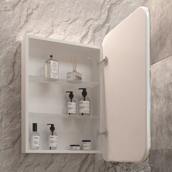 50 Зеркало-шкаф "Morgan 50" универсальное (LED-подсветка, сенсорный выключатель, диммер)