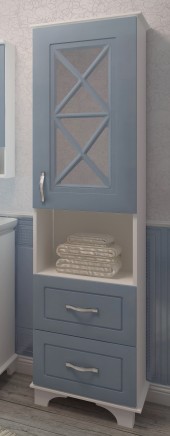 50 Пенал-шкаф "Duglas 50 №3" патина голубая 50 Пенал-шкаф "Duglas 50 №3" патина голубая