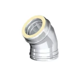 Сэндвич-колено 135 (н/ж.ст.0,8мм+н/ж.ст.)Ф180х280