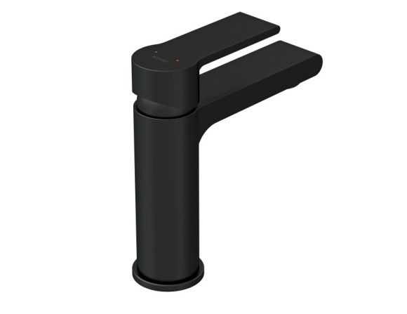 Смеситель для раковины BRASKO BLACK однорычажный черный клик клак