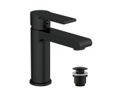 Смеситель для раковины BRASKO BLACK однорычажный черный клик клак