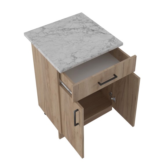 600 Стол рабочий/разделочный (1 ящик) - Дуб Бунратти (60*84*43)