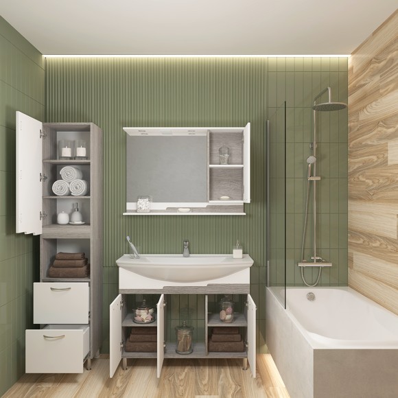 105 Зеркало-шкаф "Каскад 105" моринга