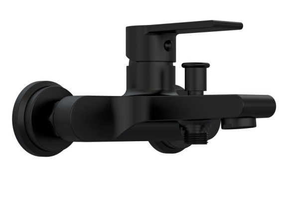 Смеситель для ванны BRASKO BLACK однорычажный черный