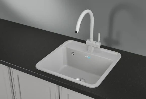 5001, БЕЛЫЙ, кухонная мойка, СтандАРТ кварц