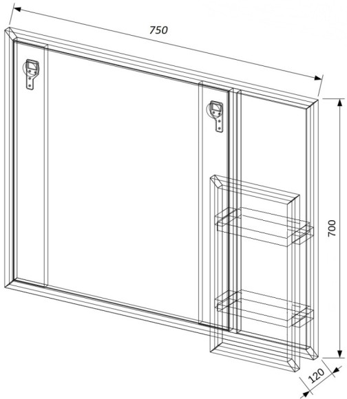 75 Зеркало "Bruklin 75" мрамор 75 Зеркало "Bruklin 75" мрамор