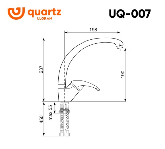 Cмеситель ULGRAN Quartz UQ-007-03, десерт