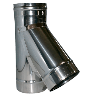Тройник-К 135` (нерж. сталь 0,5мм) Ф110