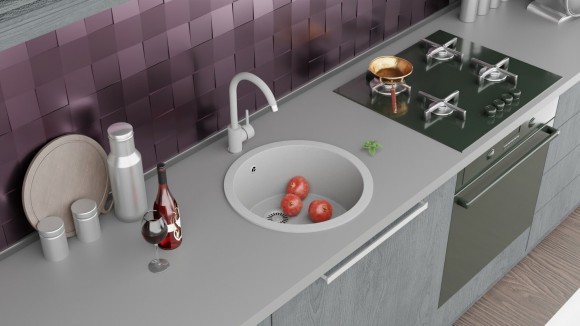 Кухонная мойка TOLERO Classic R-104 (№923 (Белый))