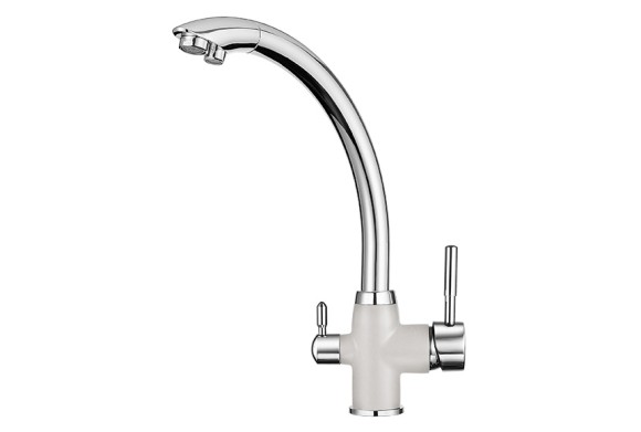 3167, XРОМ/АРКТИК (БЕЛЫЙ), СМЕСИТЕЛЬ КУХОННЫЙ