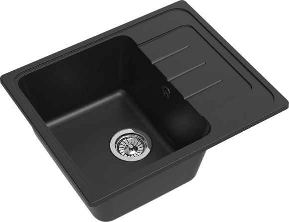 EWIGSTEIN Мойка ELEGANT 45F  1-чаша+крыло 580*480мм антрацит арт.EW-