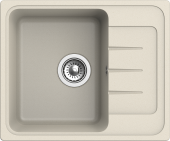 EWIGSTEIN Мойка ELEGANT 45F  1-чаша+крыло 580*480мм бежевый арт.EW-