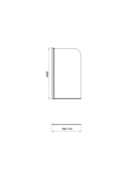 Экран для ванн easy 140x70 одинарный прозрачный