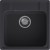 GRANFEST Мойка QUARZ 48  1-чаша 480*480мм черный арт.GF-Z-