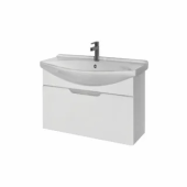 Тумба LAGUNA, 85 см, подвесная, 1 ящик, белый глянец Тумба LAGUNA, 85 см, подвесная, 1 ящик, белый глянец