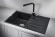 8002, ЧЁРНЫЙ, кухонная мойка, кварц