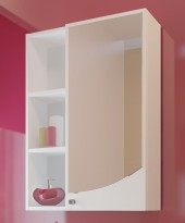 55 Зеркало-шкаф "Spring 55 №6" белый 55 Зеркало-шкаф "Spring 55 №6" белый