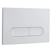 Кнопка смыва EvaGold 04, пластик овал белая для инсталляции EvaGold 400 и EvaGold 500 