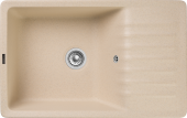 GRANFEST Мойка QUARZ 72  1-чаша+крыло 760*480мм бежевый арт.GF-ZW-