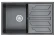 8002, ШВАРЦ (чёрный металлик), кухонная мойка, кварц
