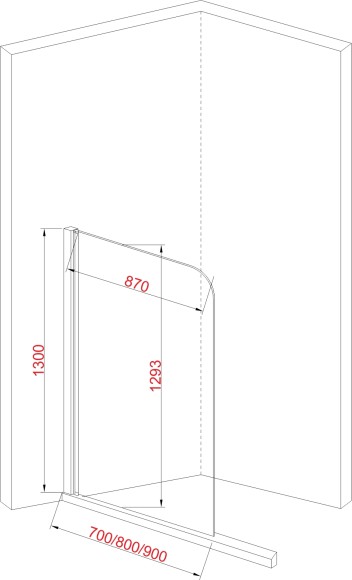 JY70 Душевое ограждение на ванну 70х130, прозрачное стекло