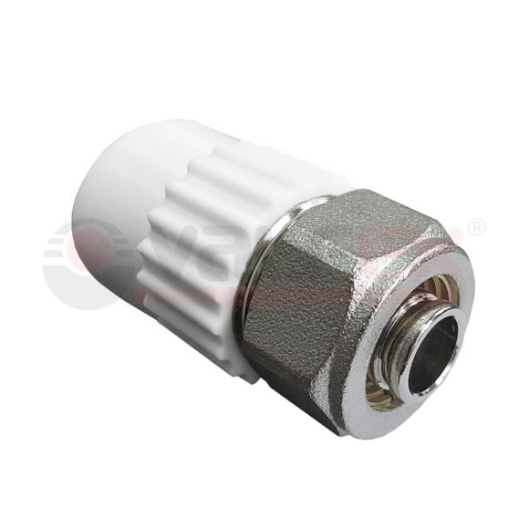 Ниппель комб для соедин PPR-PE труб 20*16 Valfex (200/50)