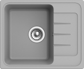 EWIGSTEIN Мойка ELEGANT 45F  1-чаша+крыло 580*480мм серый металлик арт.EW-