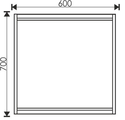 60 Зеркало-шкаф "White Stone 60" универсальный