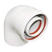 Колено коаксиал. промежуточное 90 град. 60/100 (BG0007) BaltGaz Колено коаксиал. промежуточное 90 град. 60/100 (BG0007) BaltGaz