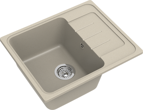 EWIGSTEIN Мойка ELEGANT 45F  1-чаша+крыло 580*480мм темно-бежевый арт.EW-