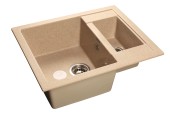 GRANFEST Мойка QUADRO 610K  1,5-чаши 610*500мм песочный арт.GF-