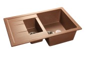 GRANFEST Мойка QUADRO 775KL  1,5-чаши+крыло 765*495мм терракот арт.GF- GRANFEST Мойка QUADRO 775KL  1,5-чаши+крыло 765*495мм терракот арт.GF-