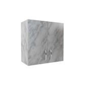 600 Шкаф навесной для посуды с полкой - белый мрамор 600 Шкаф навесной для посуды с полкой - белый мрамор