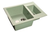 GRANFEST Мойка QUADRO 610K  1,5-чаши 610*500мм салатовый арт.GF-