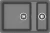 GRANFEST Мойка LEVEL 760K  1,5-чаши 760*500 графит арт.GF-