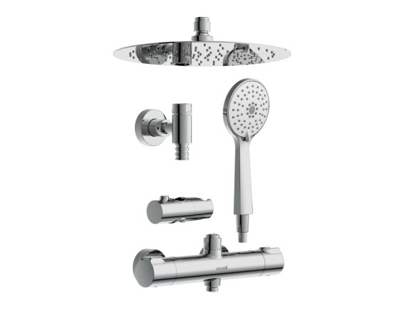 Душевая система ODRA (смеситель термостатический) 3 режима шланг 150 PVC