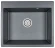 6001, ШВАРЦ (чёрный металлик), кухонная мойка, кварц